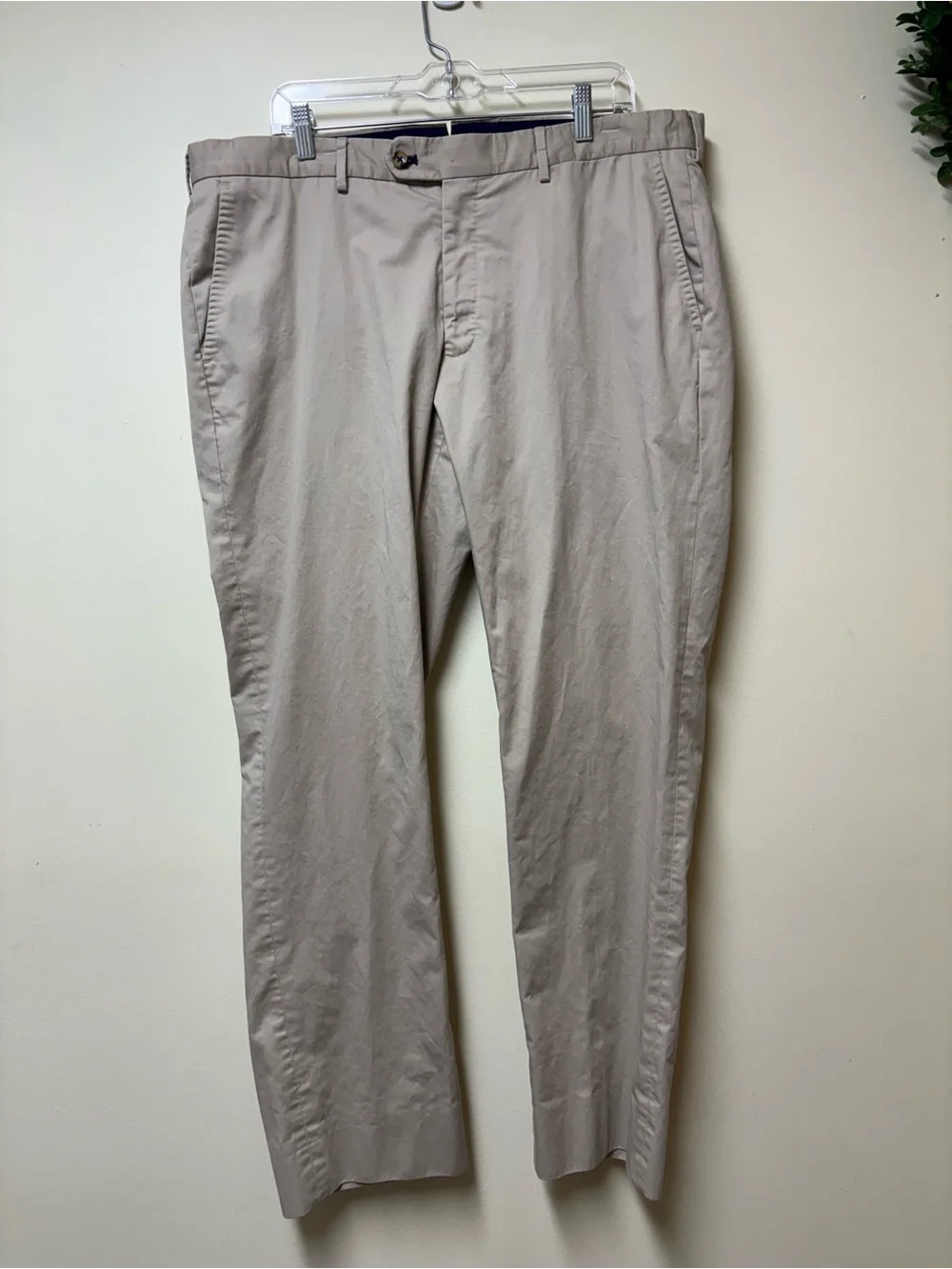 Henry Sage The Ultimate Khaki Pima Cotton Pants Tan 40 x 31